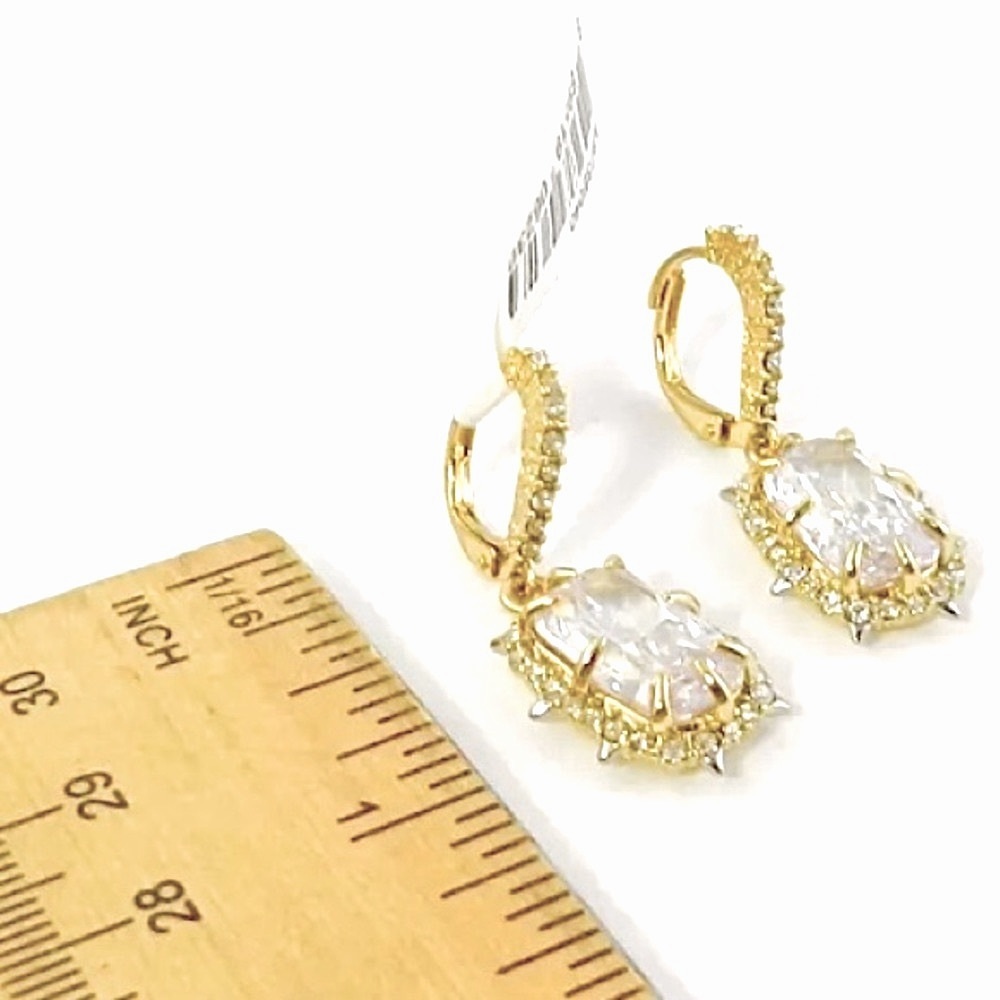 ALEXIS BITTAR Crystal Drop Earrings in Gold - Picture 5 of 9